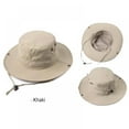 thumbnail image 3 of Prettyui Wide Brim Boonie Hat UV Protection Fishing Hat Waterproof Bucket Hat Summer Outdoor Hiking Safari Sun Hat For Men/Women, 3 of 5