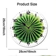 thumbnail image 2 of ZXCXRQFa Summer Cactus Wall Clocks Battery Operated 10 Inch Silent Non-Ticking Quiet Desk Clock Decor for Living Room Home Office School Kitchen, 2 of 7