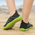 thumbnail image 4 of YOUYEDIAN Girls Boys Barefoot Shoes Wide Toe Box Breathable Non-Slip Aqua Water Shoes Athletic Beach Pool Swim Surf Diving Hiking Walking Shoes (Black, 5 Big Kid), 4 of 9