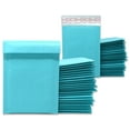 thumbnail image 2 of Aqua Teal Kraft Bubble Mailers! Colorful Unique Quality Padded Envelope Mailers, Cushioned Peel n Seal Shipping Mail Postal Bags, 2 of 10
