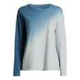 thumbnail image 3 of Time and Tru Women's Oversized Tie Dye T-Shirt with Long Sleeves, Sizes XS-XXXL, 3 of 5