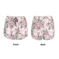 thumbnail image 5 of Picia Rose Flowers Pattern Women's 2 in 1 Athletic Running Shorts High Waisted Workout Casual Gym Sweat Shorts with Comfy Liner Zipper Pockets-Small, 5 of 9
