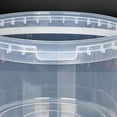 thumbnail image 2 of Tambor transparente portátil sellado con tapa de grado alimenticio cubo de té de leche de frutas cubo de hielo en polvo cubo de plástico, 2 of 4