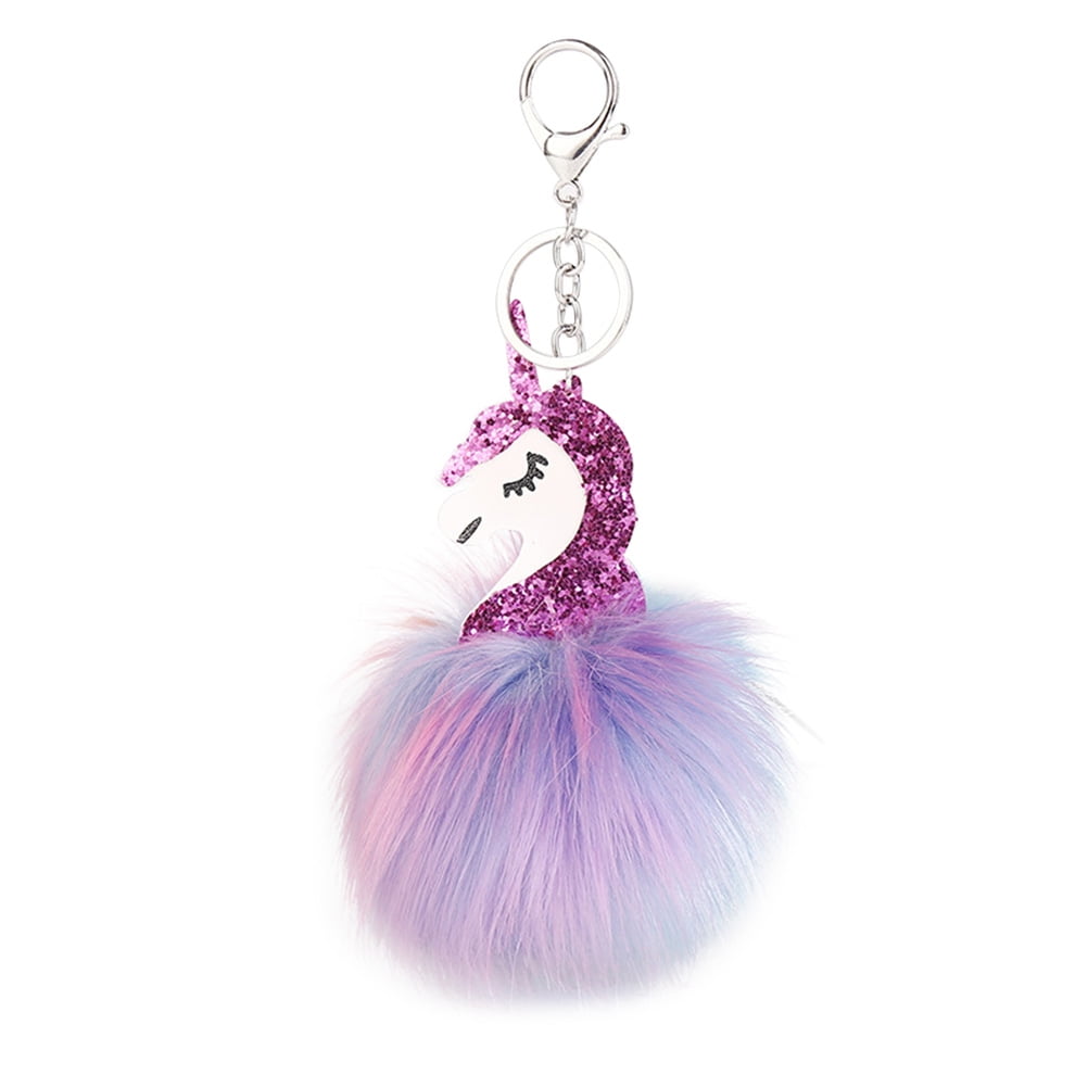 2 PCS Funny Key Chain Backpack Pendant Unicorn Keychain Miss
