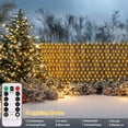 thumbnail image 4 of echosari Battery Operated Net Lights, 100 LED Net Fairy Lights 8 Modes Remote Timer Dimmable Garden Patio Mesh Lighting for Bush Deck Fence Wall Party Wedding Christmas Decor (Warm White), 4 of 7