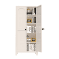 thumbnail image 2 of 71'' Tall 2-Door Metal Storage Cabinet with Adjustable Shelves - Beige (Corrosion-Resistant, Multi-Room Use), 2 of 9