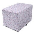 thumbnail image 1 of Unicorn Party Dog Crate Cover, Pattern of Magic Horse Rainbow Clouds and Stars, Easy to Use Pet Kennel Cover for Medium Large Dogs, 35" x 23" x 27", Pale Ceil Blue Multicolor, by Ambesonne, 1 of 6