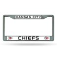 thumbnail image 1 of Portaplacas cromado estándar de los Kansas City Chiefs de la NFL de Rico Industries, de 6 x 12.25 pulgadas, 1 of 3