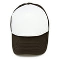 thumbnail image 3 of DALIX Two Tone Summer Mesh Cap in Brown and White Trucker Hat, 3 of 7