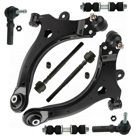 8 Pc Complete Suspension Kit Lower Control Arm Sway Bars Inner Outer Tie Rod Ends Fits select: 1997-2005 BUICK CENTURY, 1997-2004 BUICK REGAL
