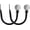 Black, variant on Set of 2 Decorative White Marble Ball End Window Curtain Holdbacks for Draperies, Gunmetal