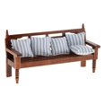 thumbnail image 1 of 2x1/12 Muebles De Sala Juego De Cojines De Silla Larga Rayas Azules CUTICAT Silla de muebles de casa de muñecas, 1 of 8