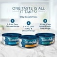 thumbnail image 3 of Blue Buffalo Tastefuls Chicken, Turkey & Chicken & Ocean Fish & Tuna Entr ©es Variety Pack Pate Wet Cat Food, 5.5-oz Can, Case of 12 (Pack of 2), 3 of 6