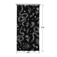 thumbnail image 5 of Black Gothic Snake Flower Moon Pattern Shower Curtain 36"x72" ,Bathroom Decorative Shower Curtains Set with 12 Hooks,Modern Waterproof Washable Shower Curtain, 5 of 6