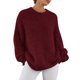 thumbnail image 3 of Suéter PRETTYGARDEN Rojo Vino Tejido Grueso Oversized XL, 3 of 5