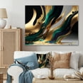 thumbnail image 2 of Designart Green And Gold Agate II Canvas Wall Art, 2 of 5