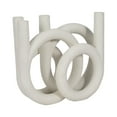 thumbnail image 6 of Taper Candle Holder Resin Sculptural Twisted Ring Design Modern Contemporary for Living Room Bedroom Office Decor - 12" White, 6 of 11
