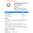 thumbnail image 2 of Oil Drain Plug Gasket - Compatible with 2000 - 2015 Nissan Xterra 2001 2002 2003 2004 2005 2006 2007 2008 2009 2010 2011 2012 2013 2014, 2 of 2