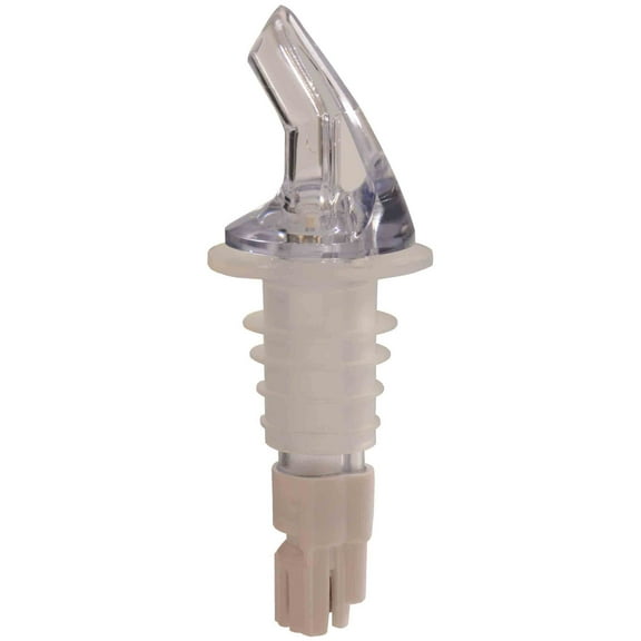 Excellante 2 oz, white measured liquor pourer without collar, comes in pack of 12