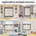 thumbnail image 6 of Black Cream Greek Key Kitchen Curtains 84 Inch Length, Geometric Greece Ancient Rustic Grommet Top Bedroom Living Room Curtains, Light Filtering Cafe Curtain Drapes 2 Panels Set 84''x84'', 6 of 9