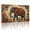 B, variant on XaaKee Bright Ivory Elephant Oil Painting Art Prints Canvas Wall Art Inner Framed 18*12Inch