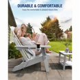 thumbnail image 6 of WINSOON All-Weather HDPE Adirondack Chair, Folding Design, Wide Seat with Cup Holder for Garden, Yard & Patio,White, 6 of 7