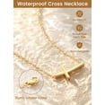 thumbnail image 5 of KeyStyle Cross Necklace for Women 14K Gold Plated Dainty Sidways Cross Pendant Choker Necklaces Simple Trendy Jewelry, 5 of 10