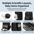 thumbnail image 2 of Baby diaper bag, with changing pad, multi-functional baby diaper bag, portable diaper bag, diaper bag storage bag, with insulated bottle bag, suitable for both boys and girls, Black., 2 of 8