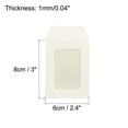 thumbnail image 2 of Unique Bargains 3'' Clear Single Sided Mailing Photos Full Face Window Envelopes, White 10 Pack, 2 of 5