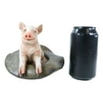 thumbnail image 6 of Country Farmside Western Adorable "Babe" Pink Pig In Cowboy Hat Figurine 5.25"H, 6 of 7