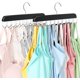 thumbnail image 1 of Pack de 2 Perchas de Madera Plegables con 40 Ganchos para Sujetadores y Tops Ahorradoras de Espacio, 1 of 5