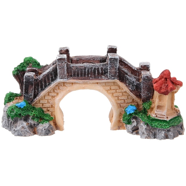 Decoración de puente para acuario, puente en miniatura, adorno para pecera, decoración paisajística para acuario