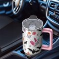 thumbnail image 5 of 40oz Halloween Tumbler with Handle – Haunted Bat Drinkware with Lid and Straw – Creepy Theme Travel Cup – Party Gifts Coffee Mug, 5 of 5