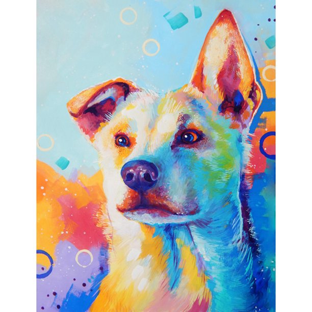 Taladro Pintura Diamante (DE3496) 5D DIY Animal completo Kit de punto de cruz (HG039 Perro) 50x70cm FLhrweasw Nuevo