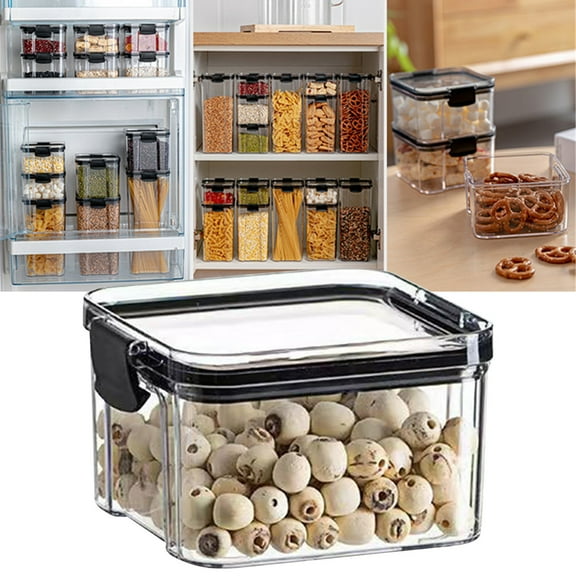 Huayishang Fresh-Keeping Bag, Kitchen Essentials Clearance Sale Airtight Food Storage Containers with Lids Kitchen Pantry Organization and Storage Plastic Scale Food Canisters For