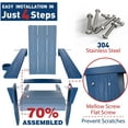 thumbnail image 5 of WINSOON All Weather HIPS Adirondack Chair with Cup Holder, Outdoor Patio Chair, Navy Blue Finish, 5 of 7