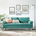 thumbnail image 2 of Modway Valour Modern Style Performance Velvet Sofa in Teal Finish, 2 of 10