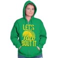 thumbnail image 4 of Lets Taco Bout It Tuesday Funny Food Zip Up Hoodie Men's Women's Brisco Brands S, 4 of 6