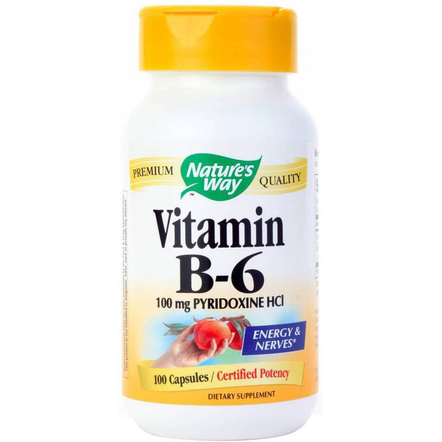 Nature's Way Vitamin B6 Capsules, 100 CT (Pack of 2)