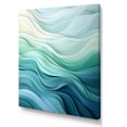 thumbnail image 2 of Designart "Sway Wave Serenity in Green and White III" Geometric Canvas Wall Art - Modern White Abstract Geometric Entryway Wall Art, 2 of 6
