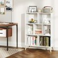 thumbnail image 5 of 31 Inch 3-Tier White Bookcase, 7 Cube Bookshelf with Storage, Wooden Open Book Shelfs with Legs Bookcases Fit for Living Room, Bedroom, Office, 5 of 8