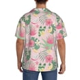 thumbnail image 3 of Rateoe Tropical Pitaya Pattern Men's Short Sleeve Classic Shirt, Casual Short-Sleeved Shirt, Lightweight Summer Shirt, Cuban Collar Shirt,Button-Front Shirt-Medium, 3 of 5