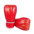 thumbnail image 2 of Guantes de boxeo Soledad de cuero PU para Muay Thai Kickboxing Rojo Adulto, 2 of 4