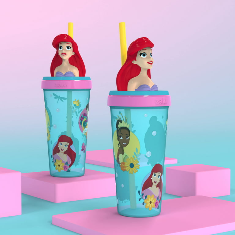 Cute Tumbler with Lid and Straw Double Wall Insulated Acrylic  Cup for Girls Women Kids, 18oz/550ml (Mermaid cat): Tumblers & Water Glasses