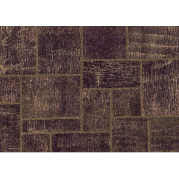 Ahgly Company Indoor Rectangle Patchwork Brown Transitional Area Rugs, 8' x 10'