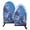 Blueberry Oil Art, variant on Fun Fish Mouth Oven Mitts 9.5x5.7in Cotton Pot Holders Heat Resistant Grill Gloves for Kitchen BBQ Decor Blue Striped Pattern