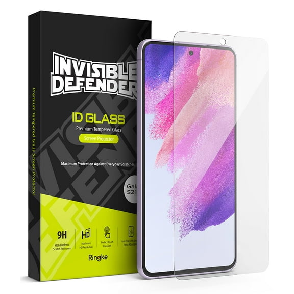 Ringke [2 Pack] Tempered Glass Screen Protector Compatible with Galaxy S21 FE, Premium Glass Film 9H Hardness Anti-Scratch Screen Protector