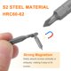 thumbnail image 5 of Juego de 32 piezas de puntas de destornillador Uxcell de 28 mm de longitud, acero S2, magnéticas, Phillips, ranuradas, hexagonales y Torx, 5 of 7