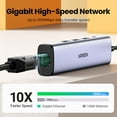 thumbnail image 4 of Adaptador Ethernet USB UGREEN 1000/100Mbps HUB USB3.0 RJ45 Lan para computadora portátil PC Xiaomi Mi Box Macbook Windows HUB USB-C Tarjeta de red, 4 of 5