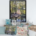 thumbnail image 3 of Designart 'Mysterious Countryside House By The River In The Woods' Lake House Framed Art Print, 3 of 4